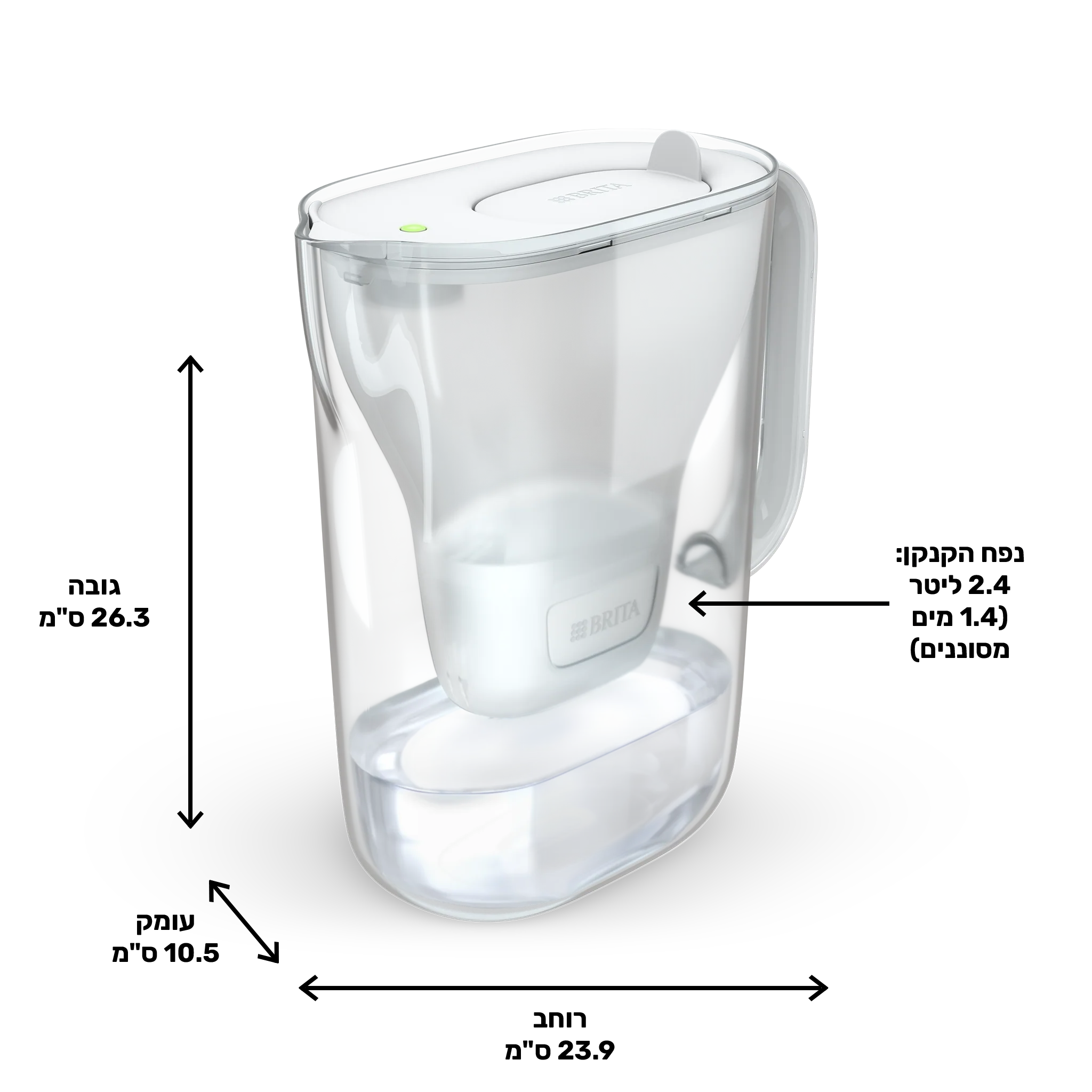 קנקן Style Essential White ו-7 פילטרים מומחים בסינון אבנית - Image 4